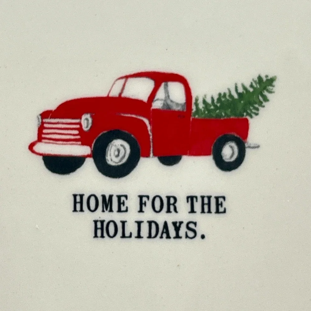 Rae Dunn Home For The Holidays Red Truck Plate Artisan Collection 8.25